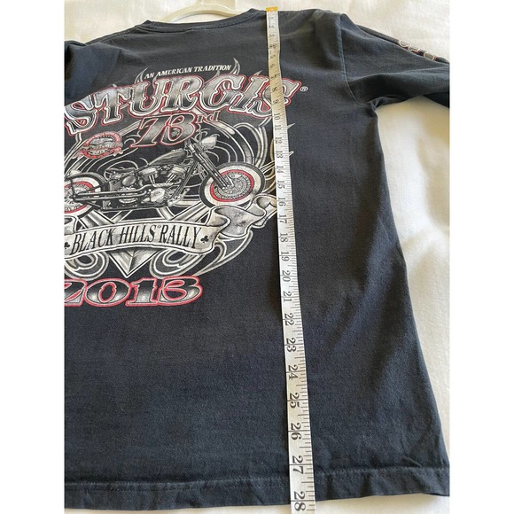 VTG Sturgus 2013 Black Hills Rally Motorcycle Long Sleeve T-Shirt Men’s Size‎ L - Picture 5 of 9